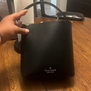 Black Kate spade bucket purse